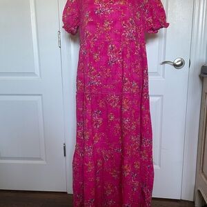 Floral Pink Maxi Dress